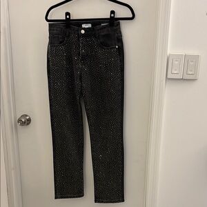 Black Studded Women's Jeans